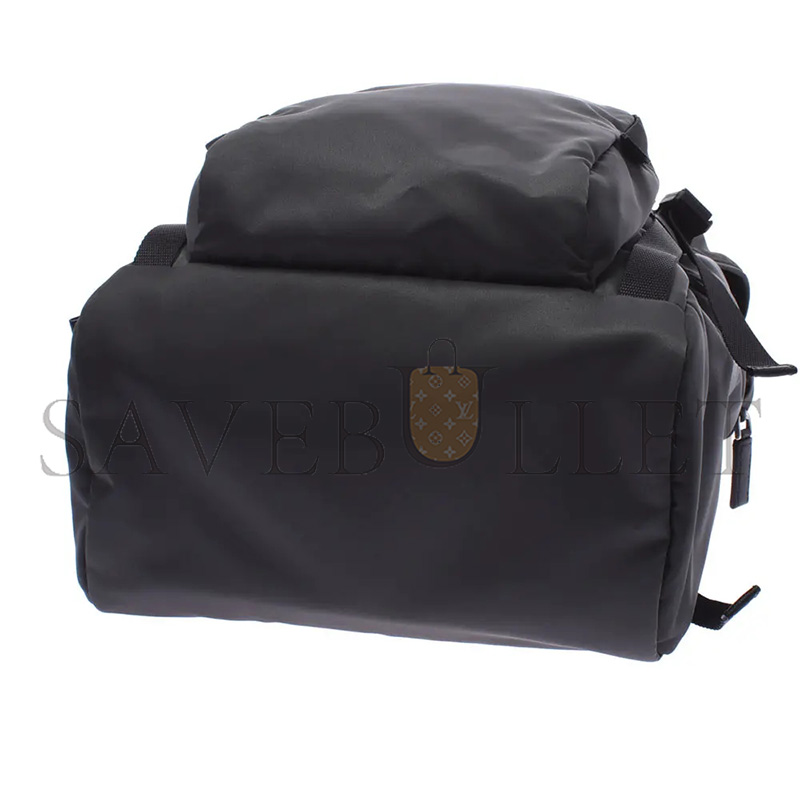 Pra*a gray silver hardware nylon rucksack daypack 2vg0135 (45*27*17cm)